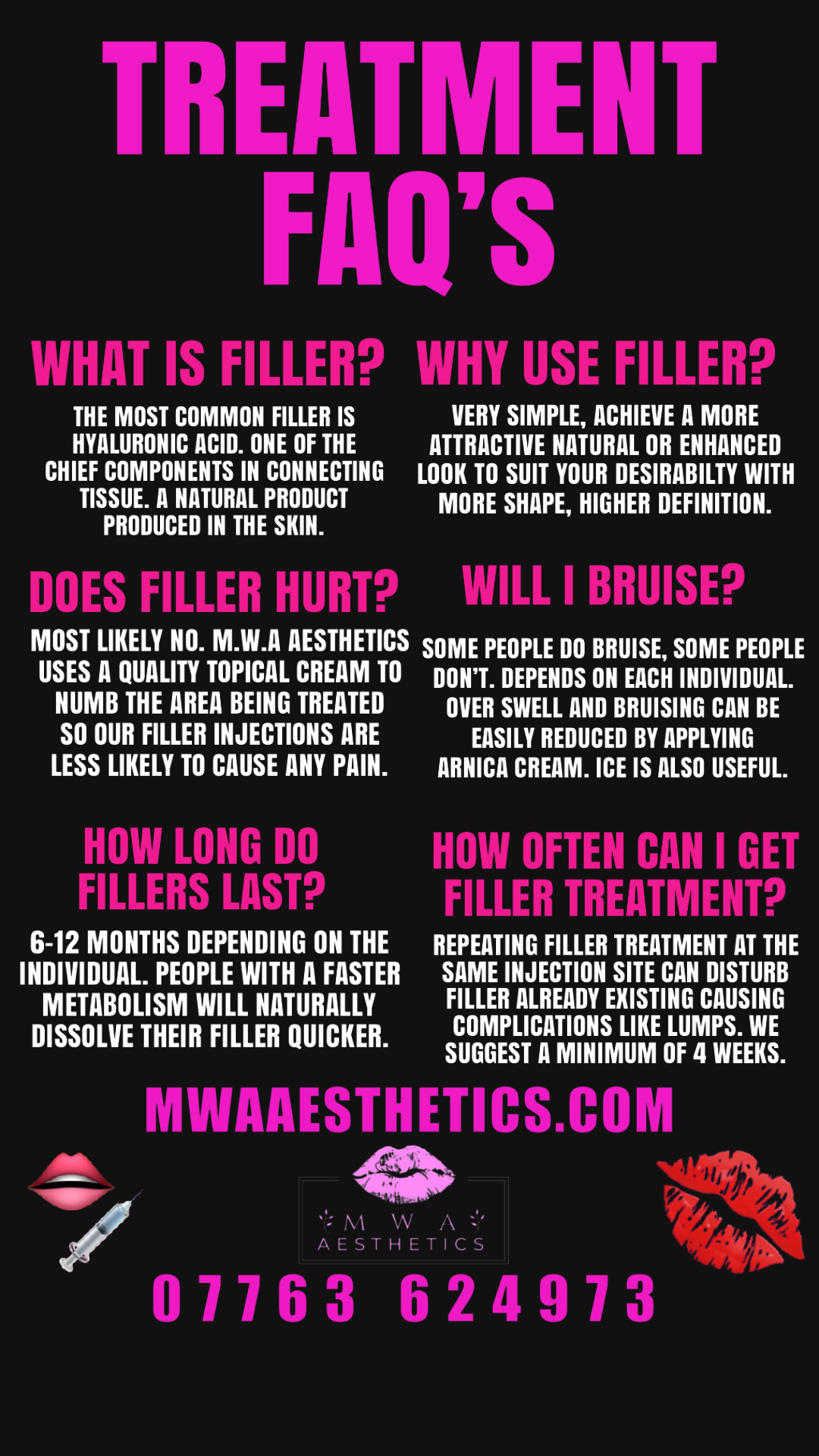 M.W.A AESTEHTICS treatment FAQ